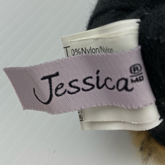 Jessica Quilted Gloves Nylon Poly Sz 7-8 Faux Fur Trim Thinsulate - Picture 5 of 7